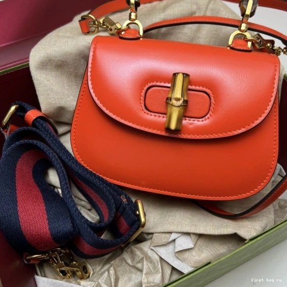 First bag ru Bamboo Mini with bag top GUCCI handle 0812